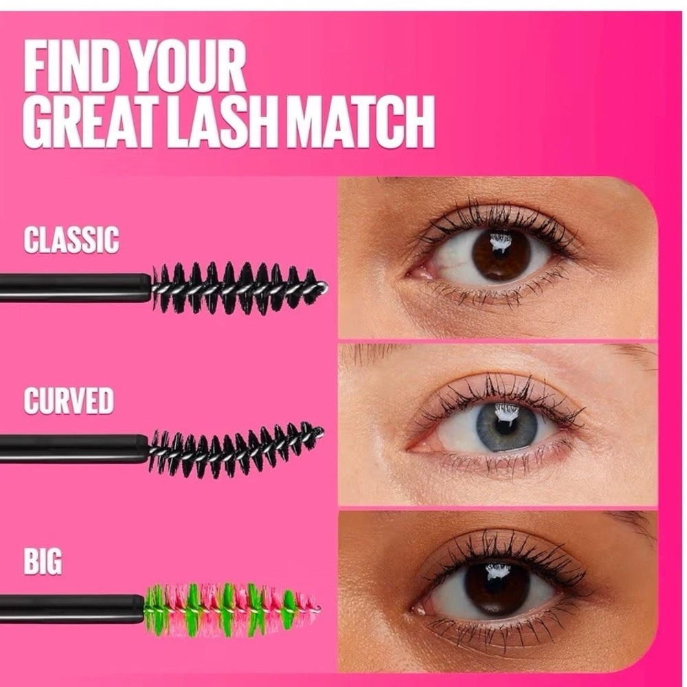 🆕 RESERVED FB Maybelline Lash Curved Brush Mascara Blackest Black - Picture 6 of 14